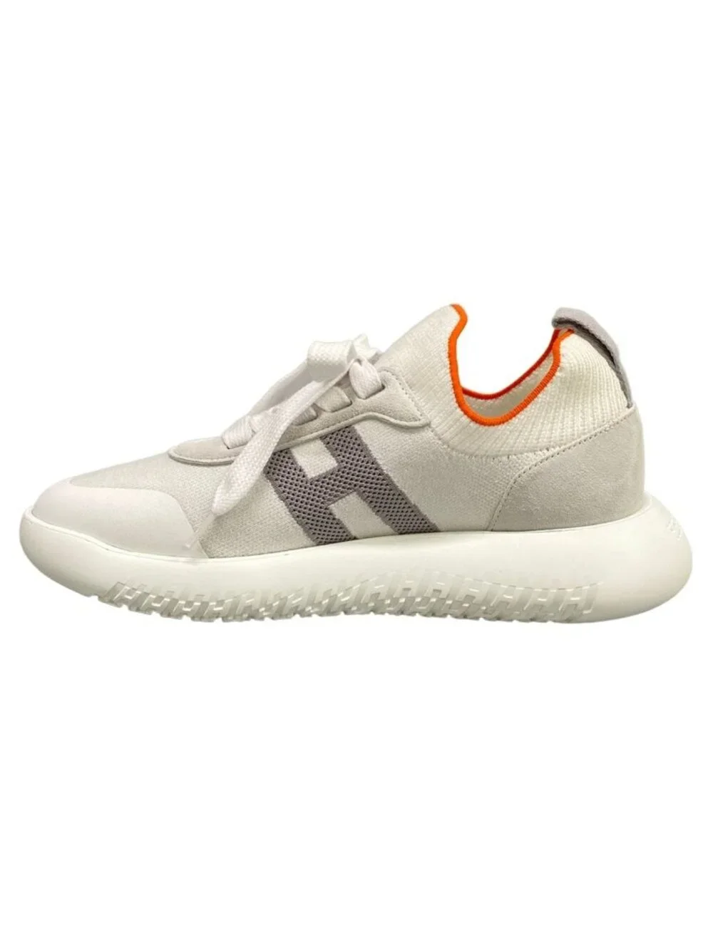 Hermes Sneakers Crew White Light Gray Multi